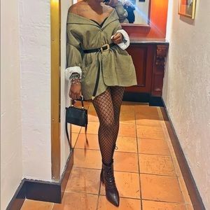 Nude Tweed oversized blazer coat